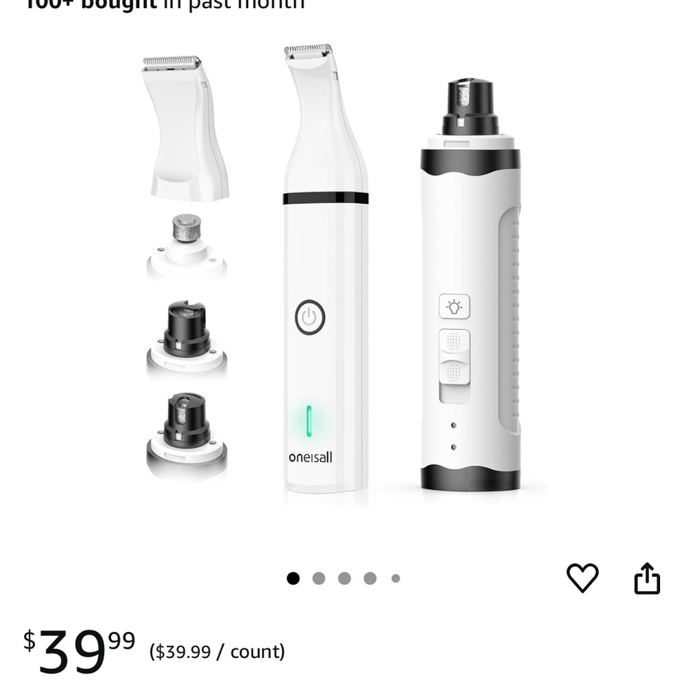 Oneisall Pet Grinder and Trimmer in white
